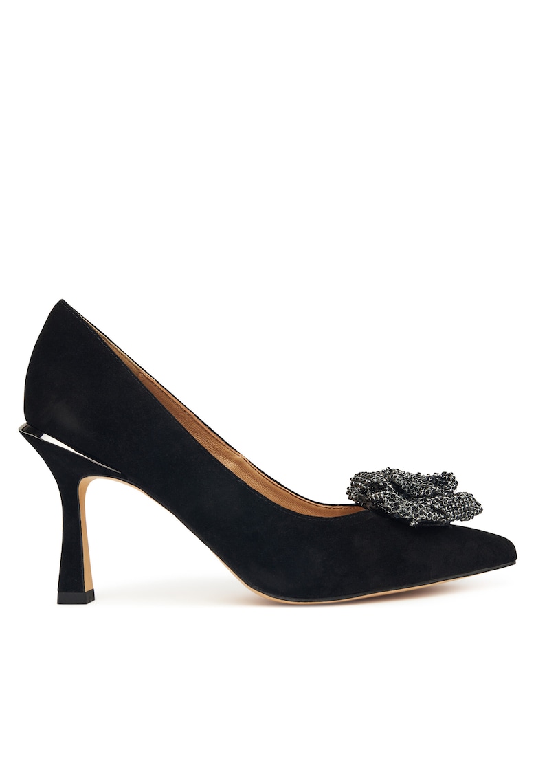 Pantofi dama - toc - piele naturala - negru