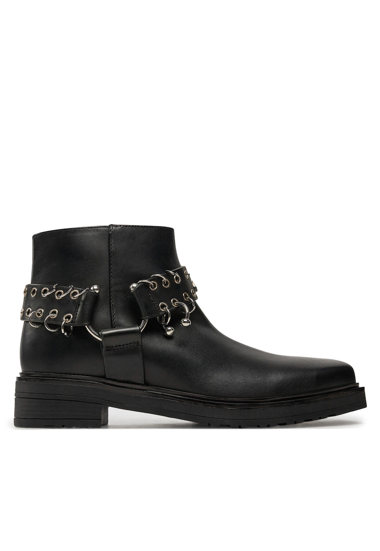 Botine dama piele naturala - Negru