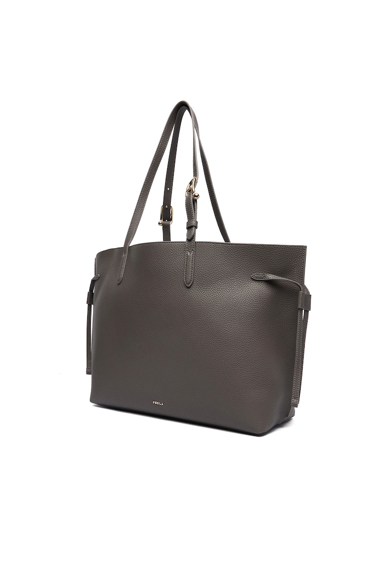 Geanta dama Urban Gray+Ciliegia - piele naturala - model Ava L - dimensiuni 30x45cm