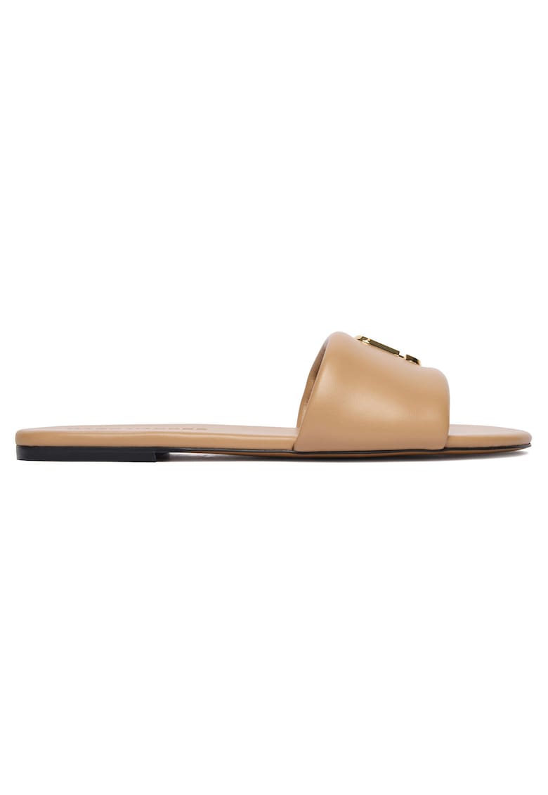 Slapi piele naturala - culoare camel