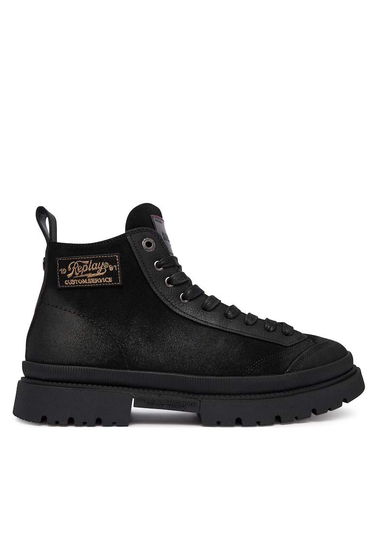 Pantofi barbati - piele naturala - negru - 40 EU -