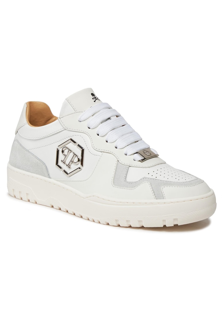 Дамски кецове - Reebok - естествена кожа - бял/сив