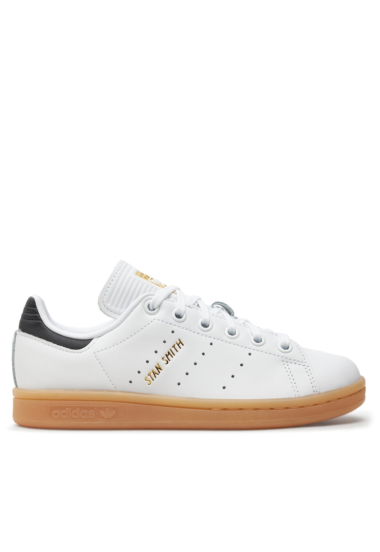 Pantofi sport copii - Stan Smith - piele ecologica - alb/negru/maro