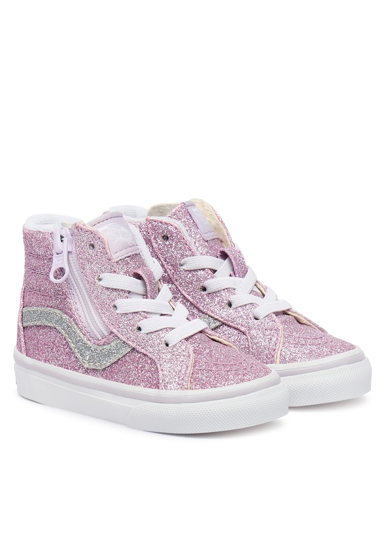 Pantofi copii - pentru Fete - SK8-Hi Reissue Side - piele ecologica - roz - cu sclipici
