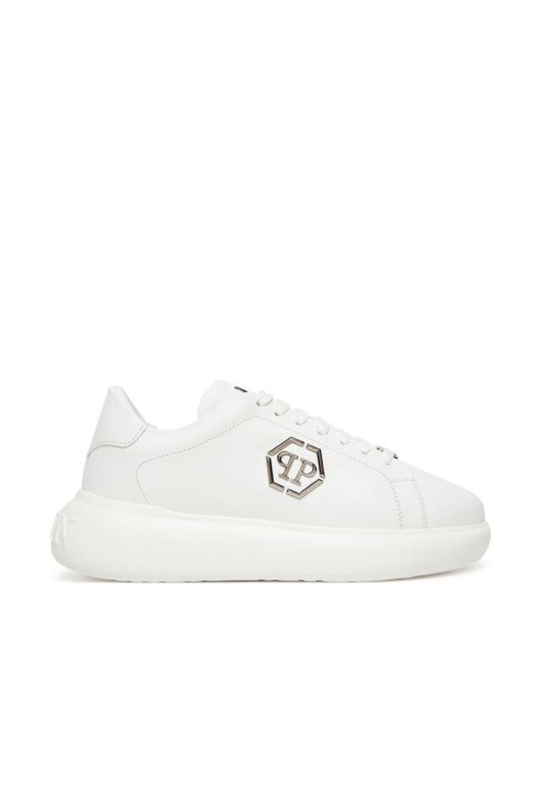 Philipp Plein Tenisi unisex alb - piele naturala - Alb