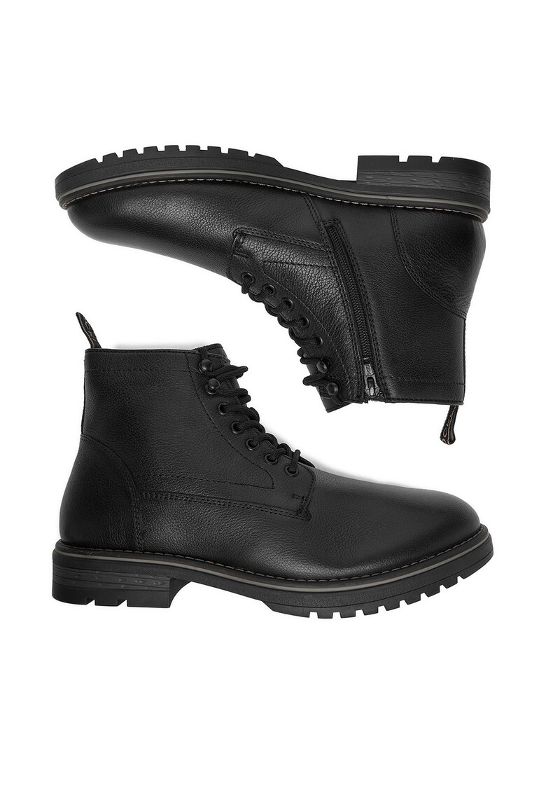 Ghete barbati piele naturala - negru