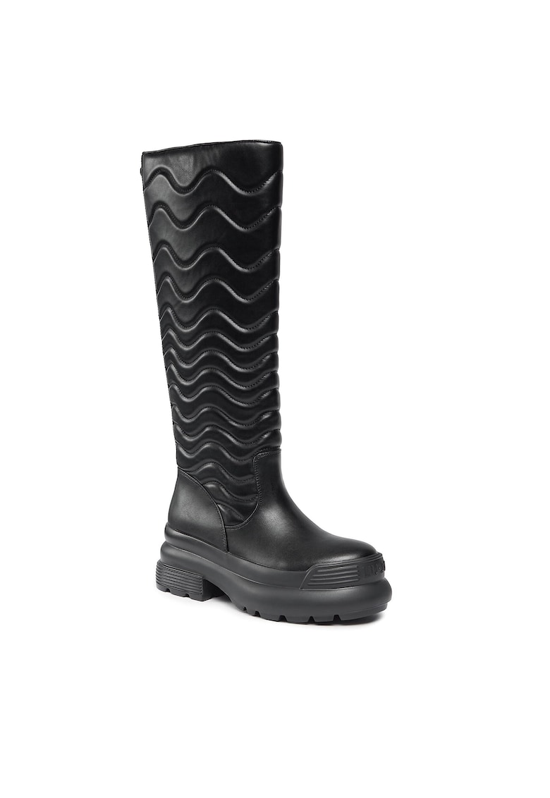 Cizme dama negru - piele ecologica -