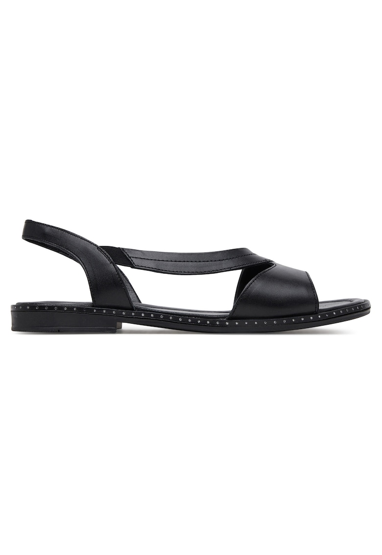 Sandale dama - piele naturala - negru - material interior sintetic