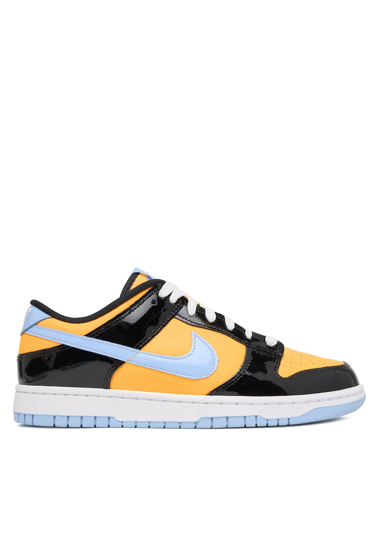Tenisi barbati Dunk Low Retro SE - piele naturala - negru/aluminiu - portocaliu