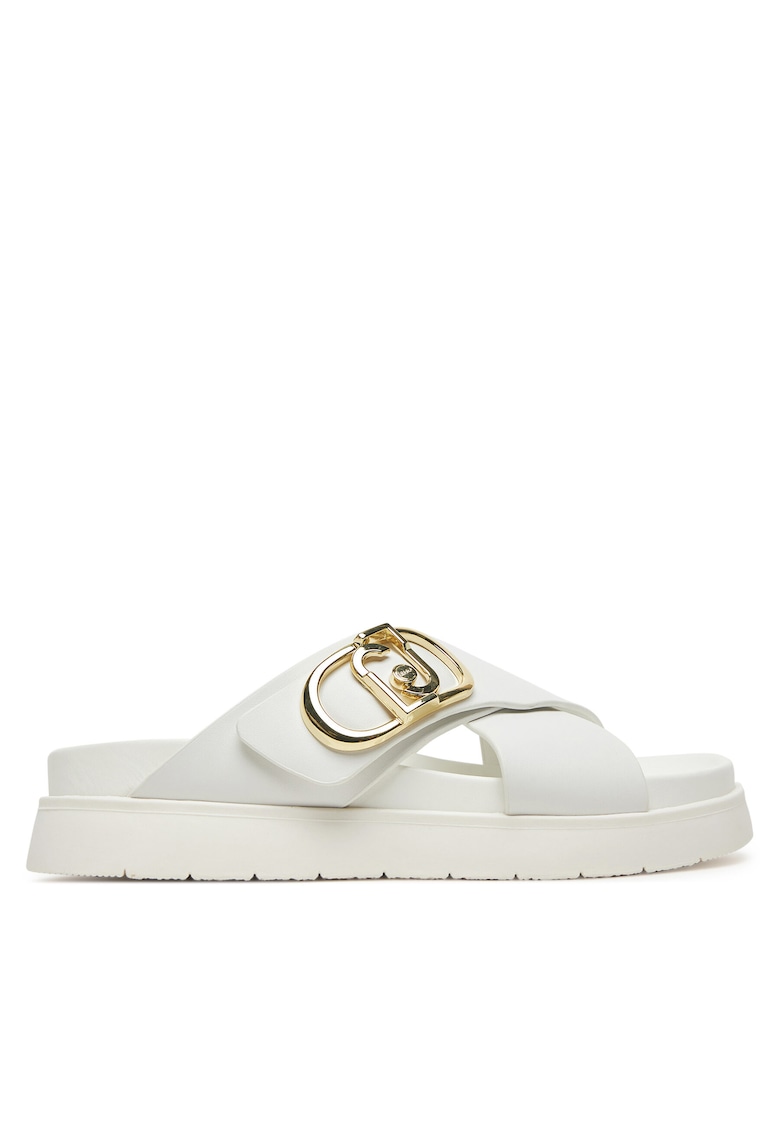 Papuci fete 4A5707 - Piele naturala - Alb