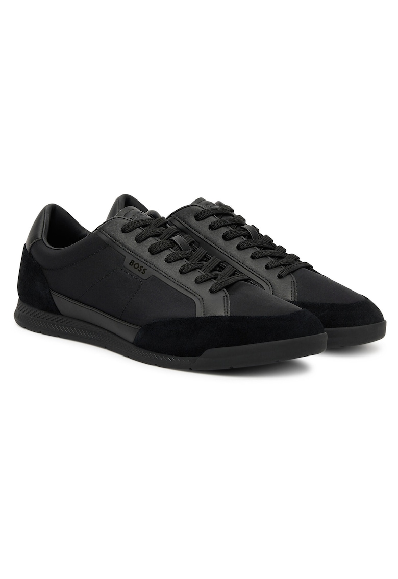 Tenisi barbati piele naturala - negru - model 005 Nitan