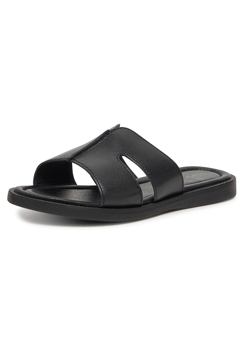 Slapi dama piele naturala - negru -