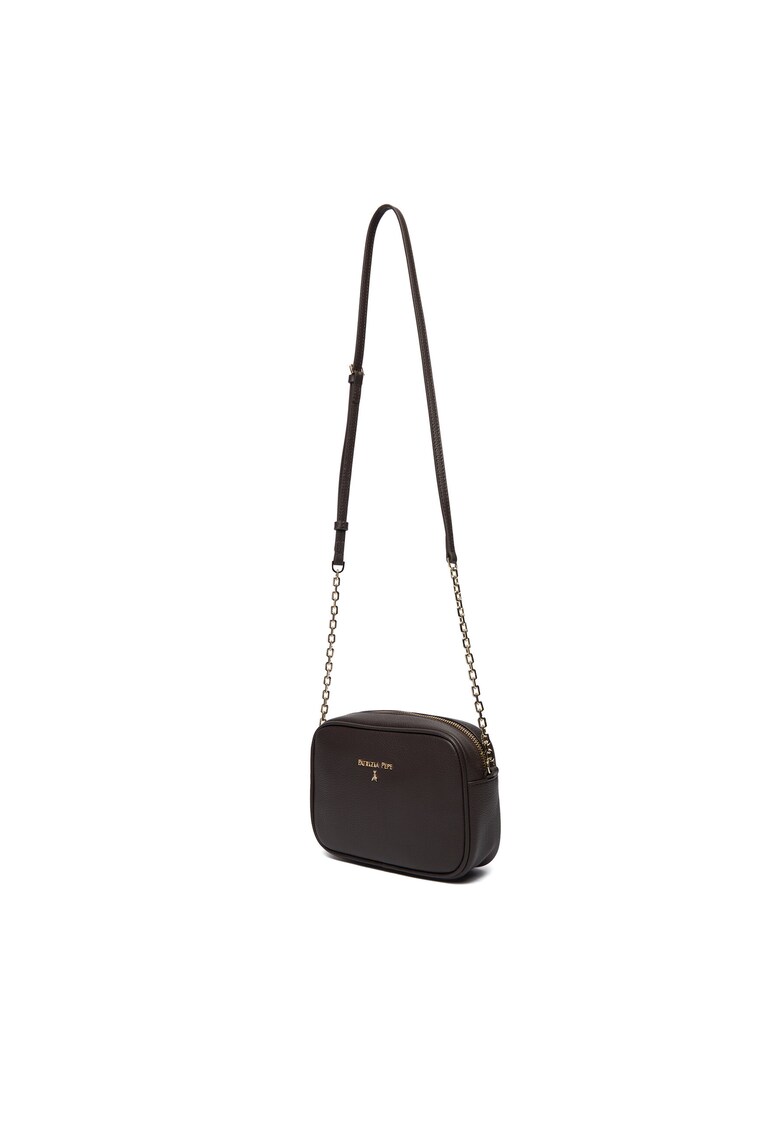 Geanta dama model Borsa CB0071/L001-B8 - culoare Deep Chocolate - din piele naturala