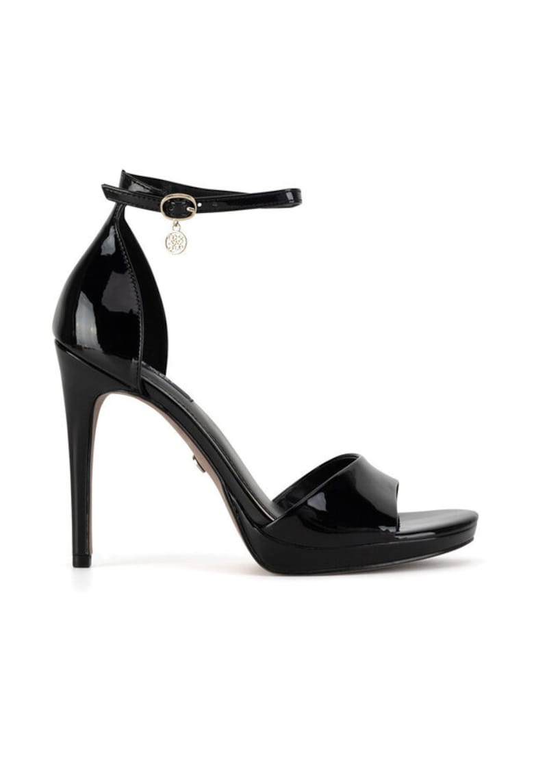 Sandale cu toc dama - Negru