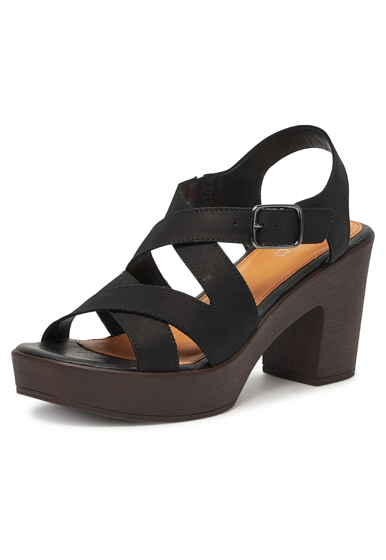 Sandale dama - EST-2027-01 - piele naturala - negru