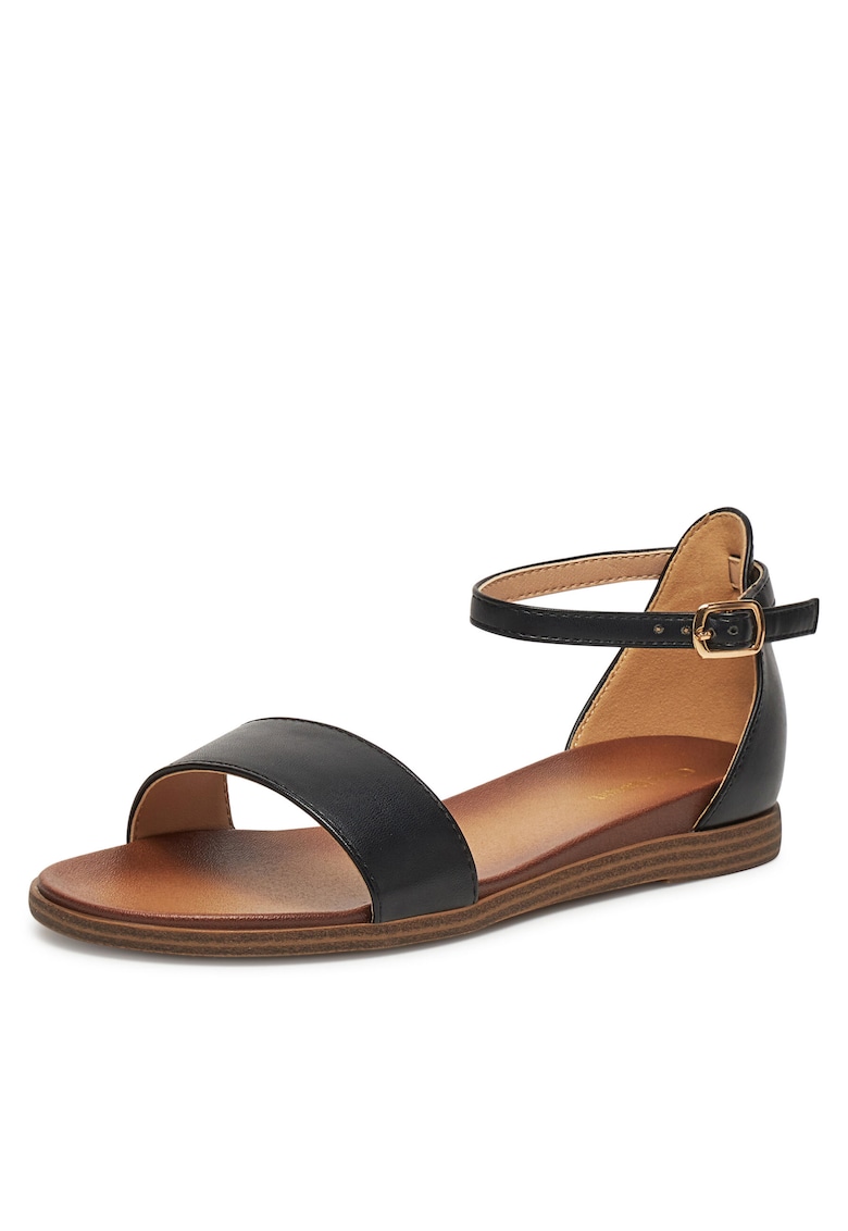 Sandale dama - textil - negru -