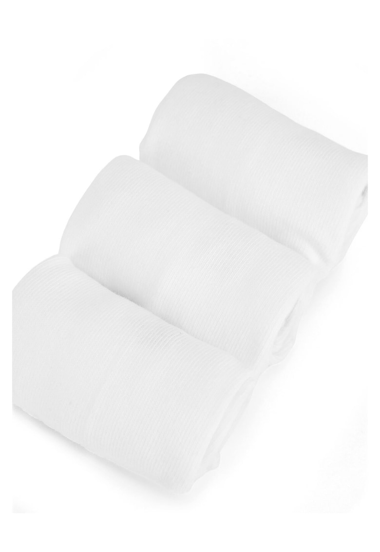 Sosete dama - 0UB-001-AW24 - set 3 perechi - alb