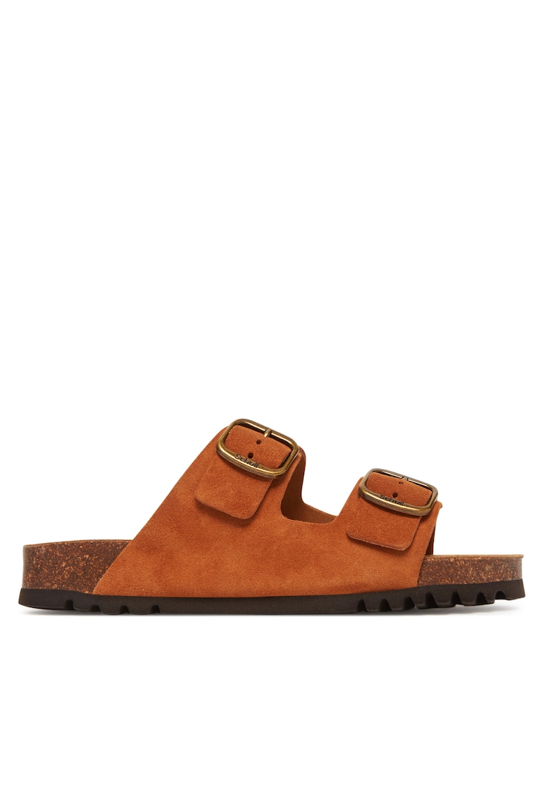 Papuci dama Josephine - din piele naturala - culoare cognac