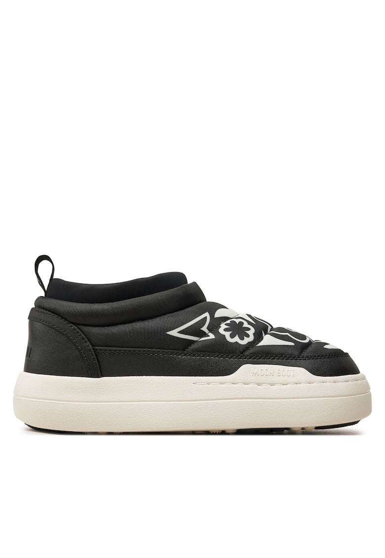 Ghete dama Park Soft Flower 80D - negru - piele ecologica