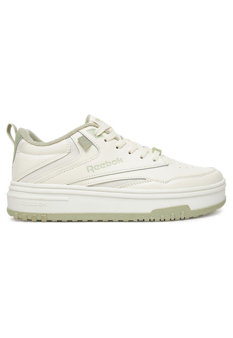 Pantofi sport dama model REE VAMP - piele natuasdfrala - verde - Verde/Ecru