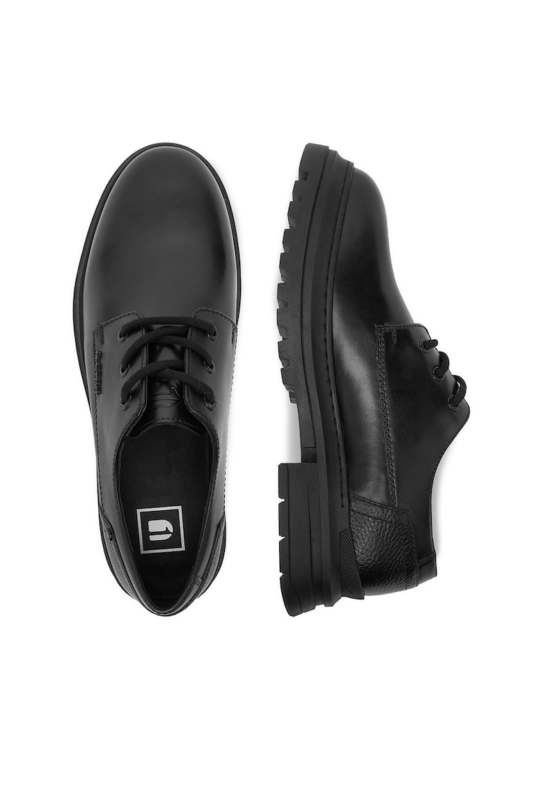 Pantofi barbati - piele naturala - negru - Negru