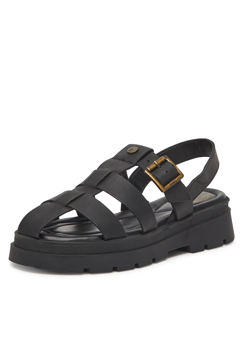 Sandale barbat - piele naturala - negru - 37 EU -