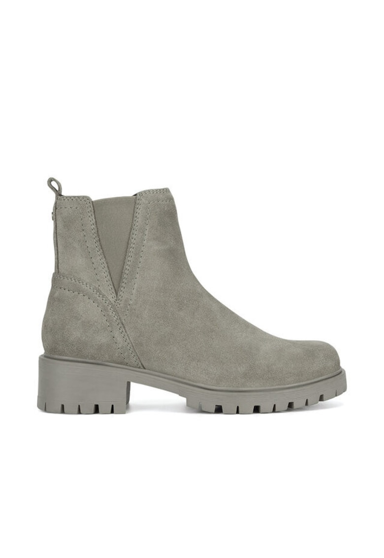 Botine din piele naturală gri - Gri