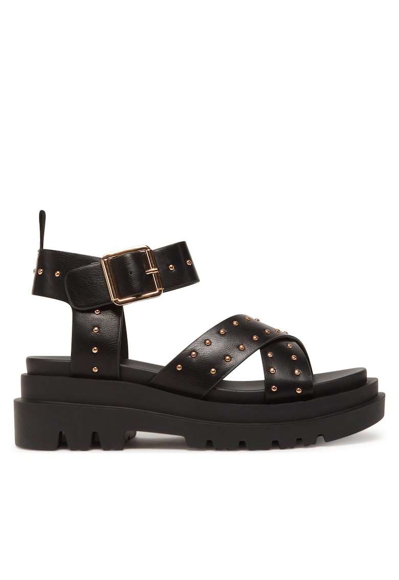Sandale dama - sintetic - negru -