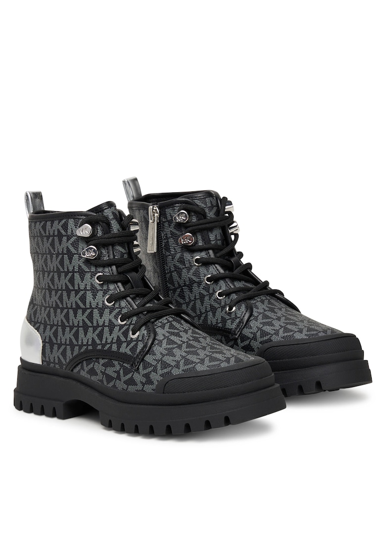 Michael Michael Kors Ghete fete - piele ecologica - negru/argintiu