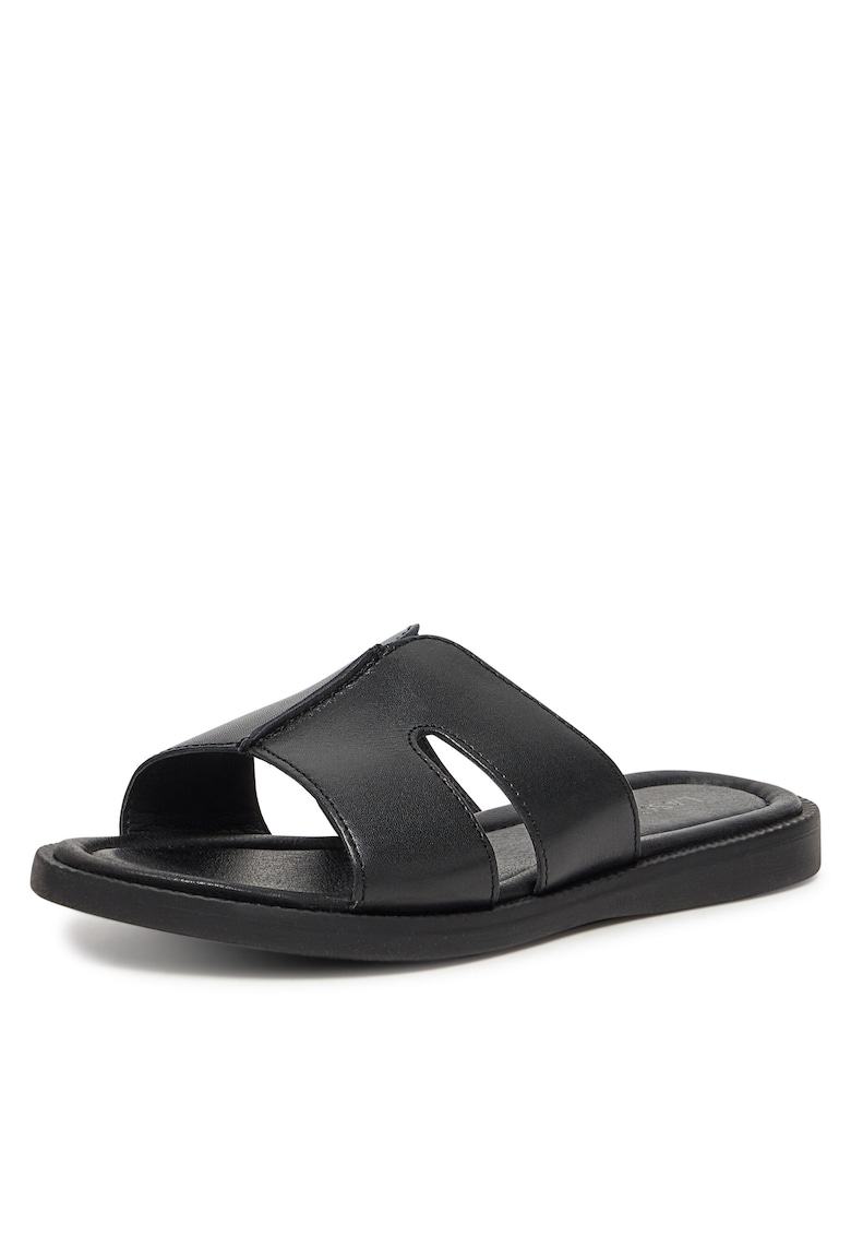 Slapi dama piele naturala - negru -