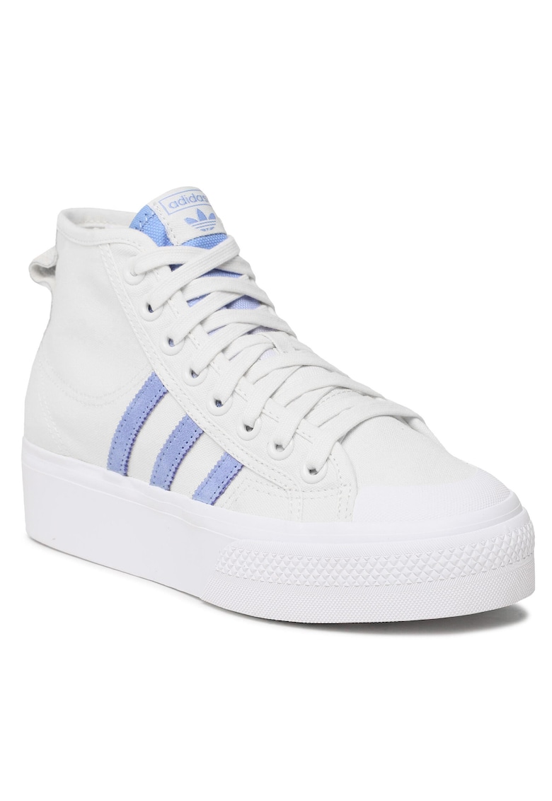 Tenisi dama - Nizza Platform Mid F - alb - piele -