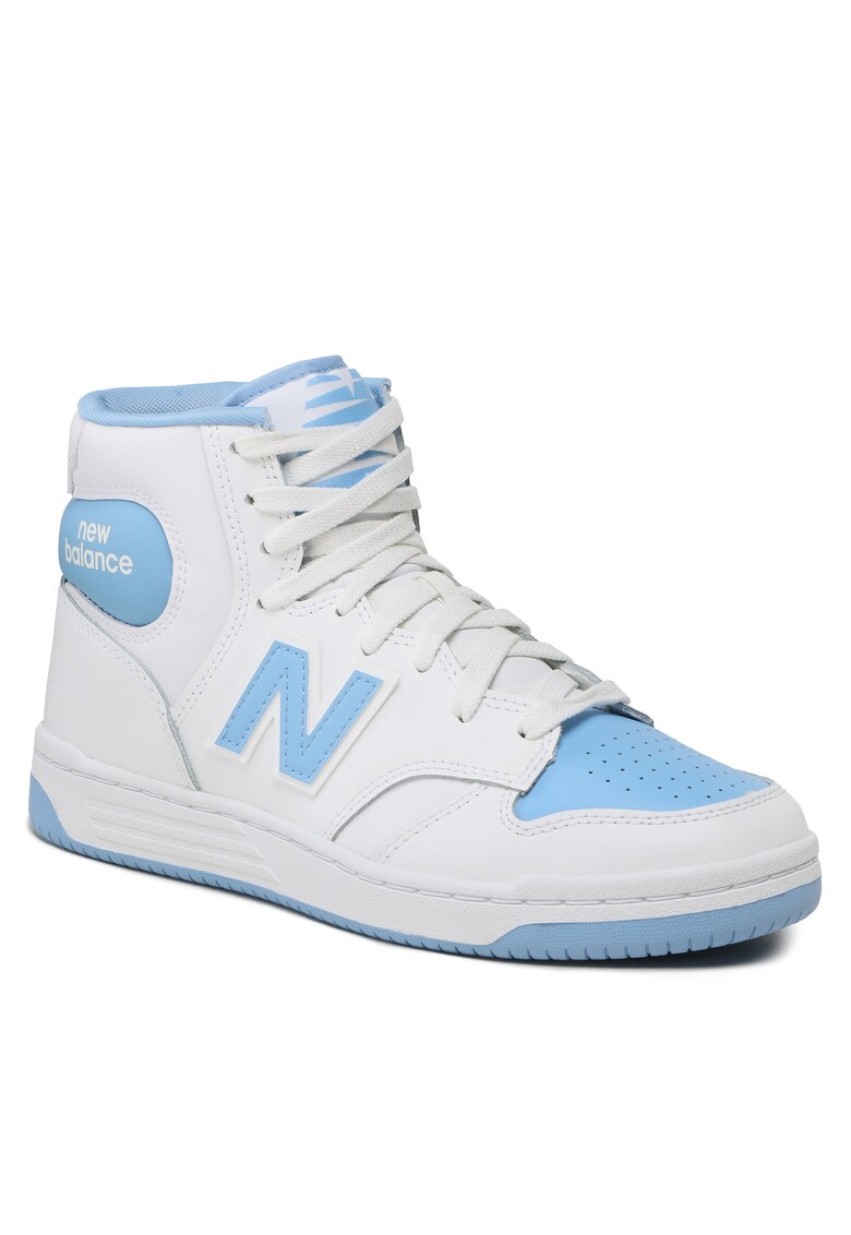 Pantofi sport barbati alb - piele ecologica - baschet - Alb/Albastru