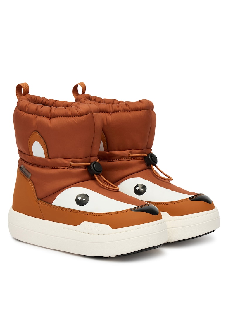 Moon Boot Cizme copii - textil - maro/alb