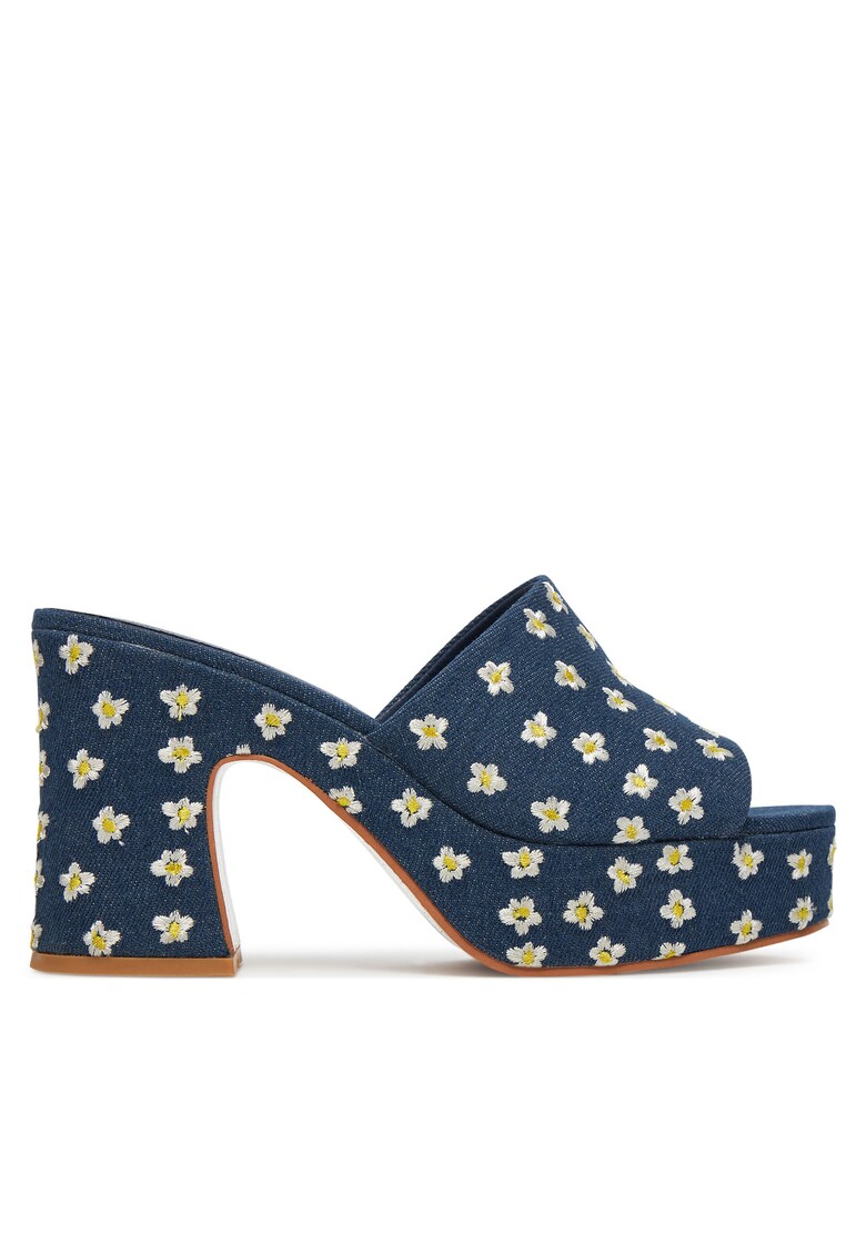 Papuci cu toc dama - model 6103-3 - bleumarin