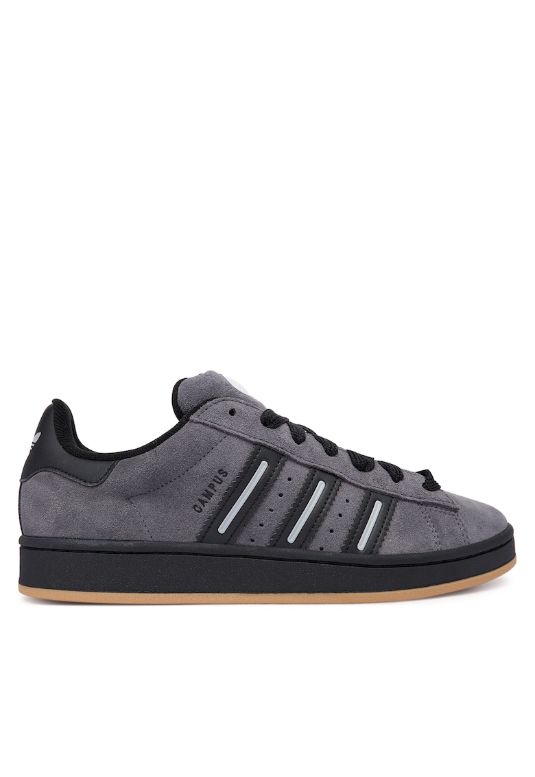 Tenisi barbati Onix/Cblack/Halsil - piele intoarsa - gri