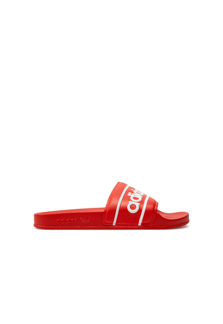 Slapi unisex - Adilette - rosu/alb - plastic