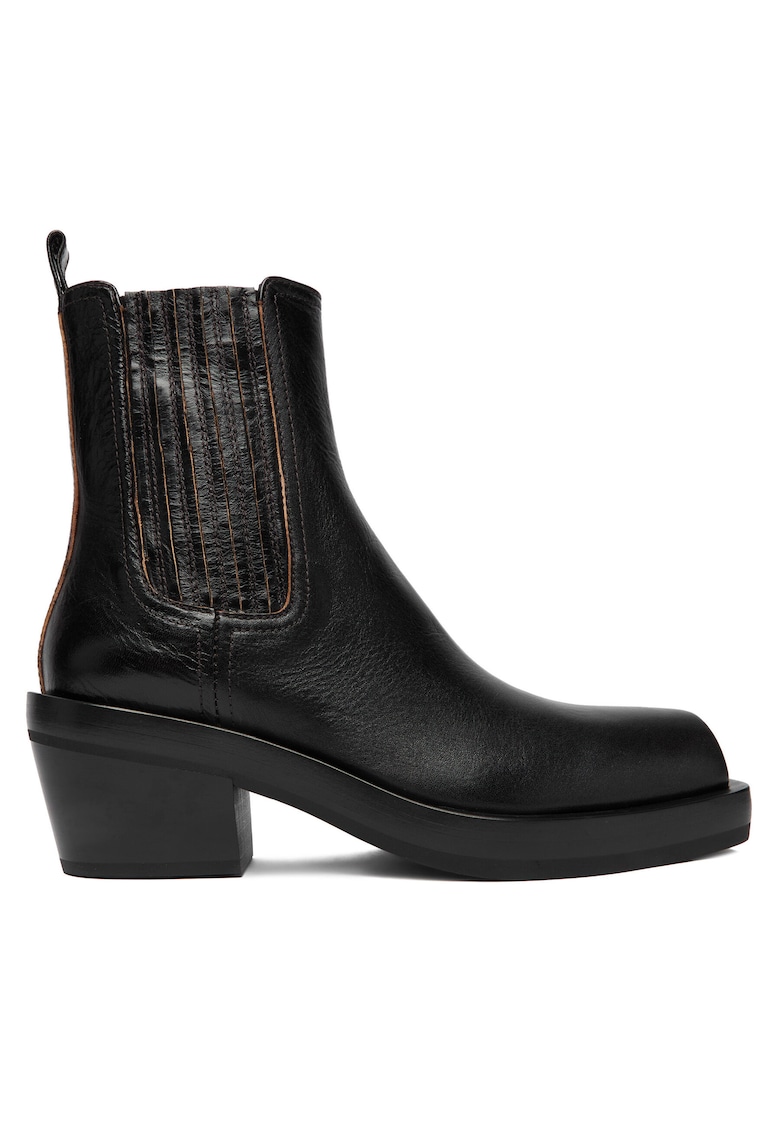Agl Ghete dama botine negre - piele naturala -