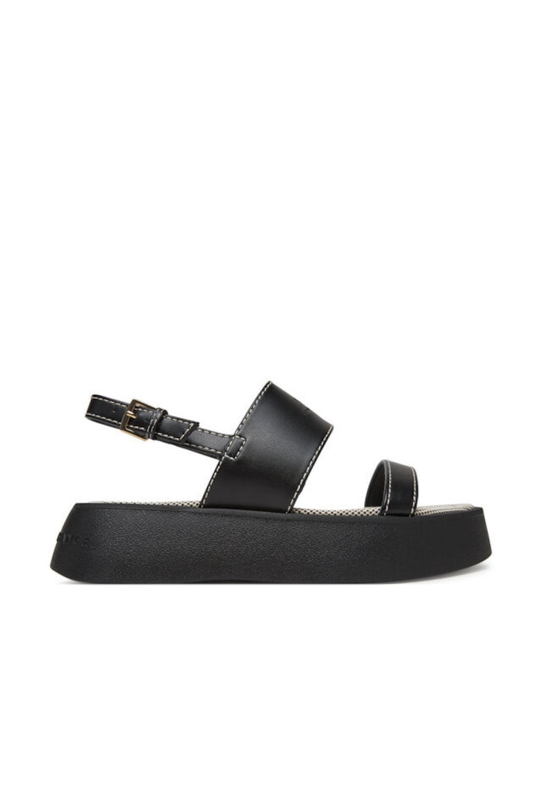 Sandale dama - piele ecologica - negru -