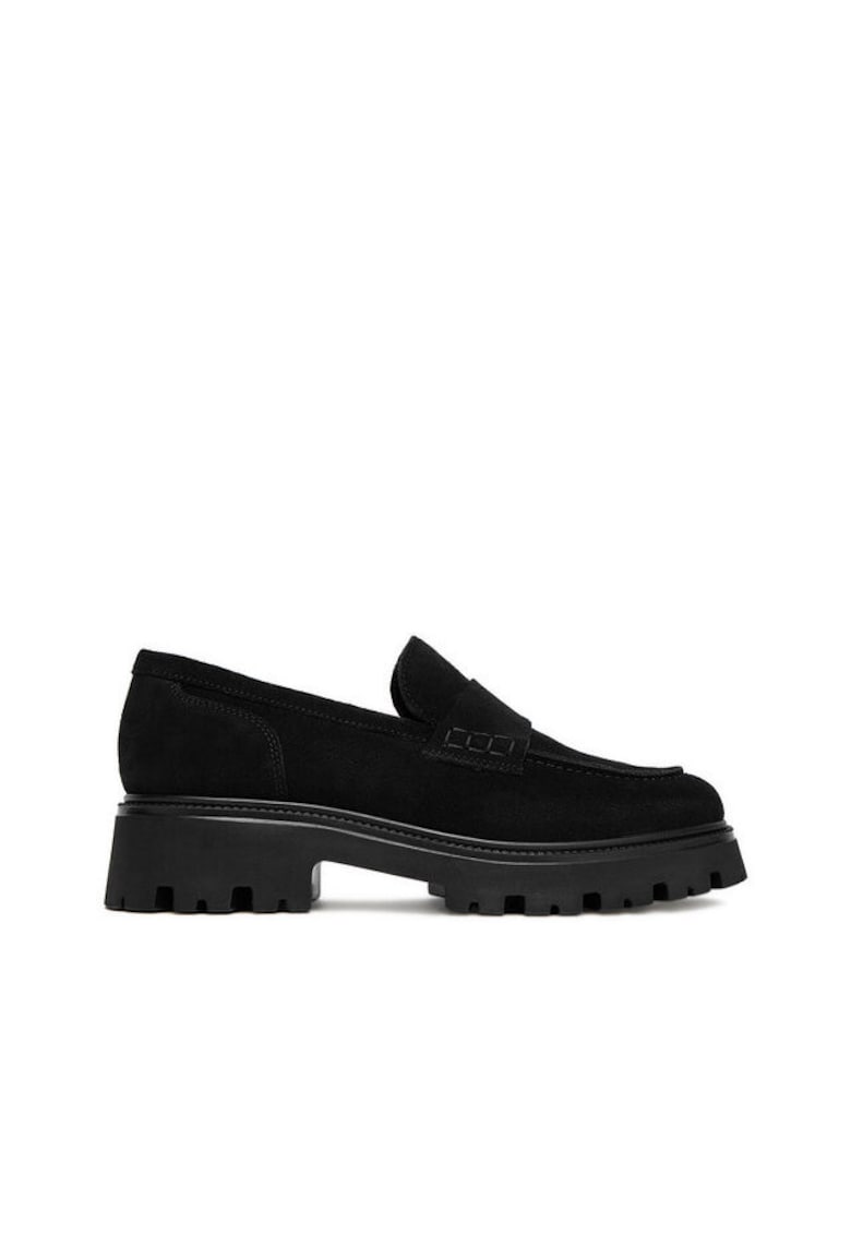Mocasini dama - piele naturala - negru
