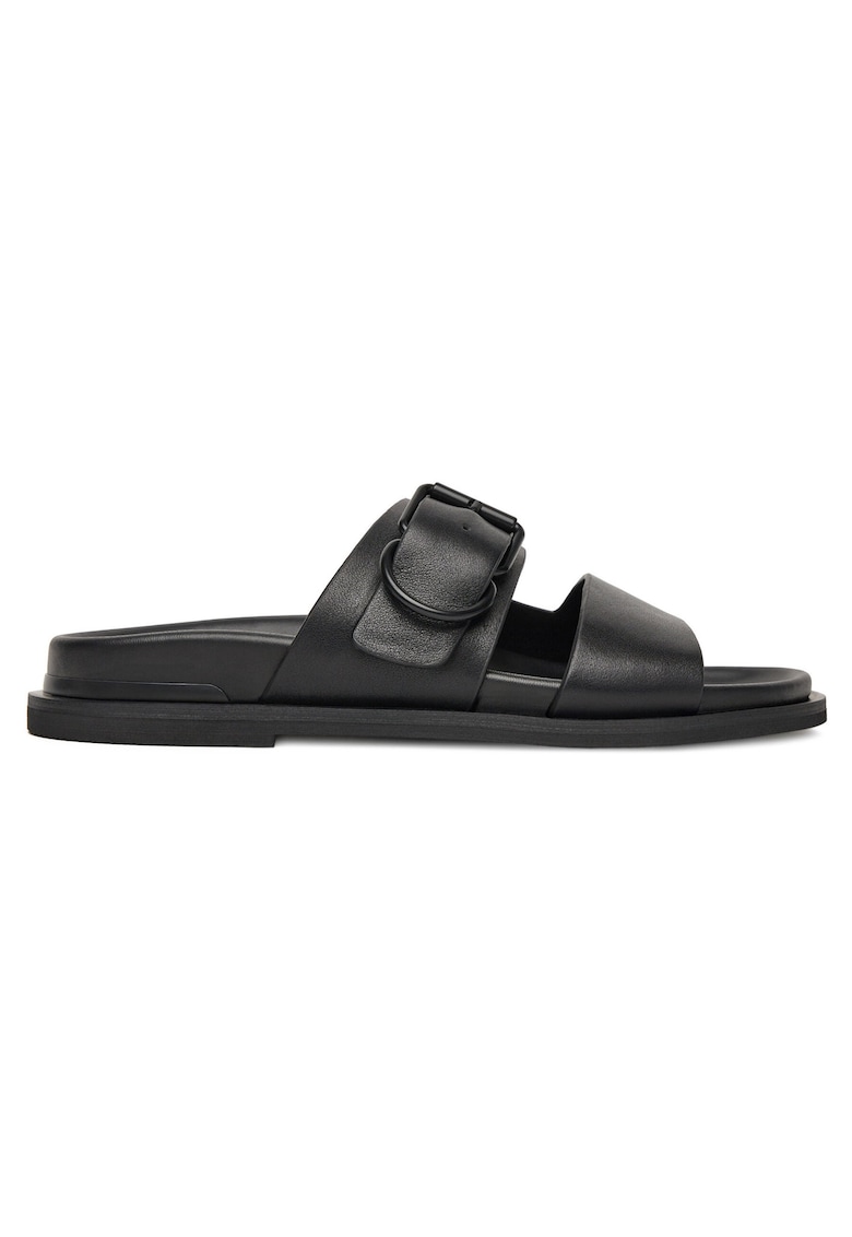 Slapi dama FLOWER-LT778-93 - piele naturala - negru