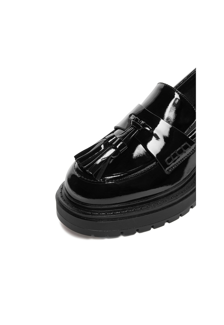 Mocasini dama - piele naturala - negru - C-AVIANA-PM014-03