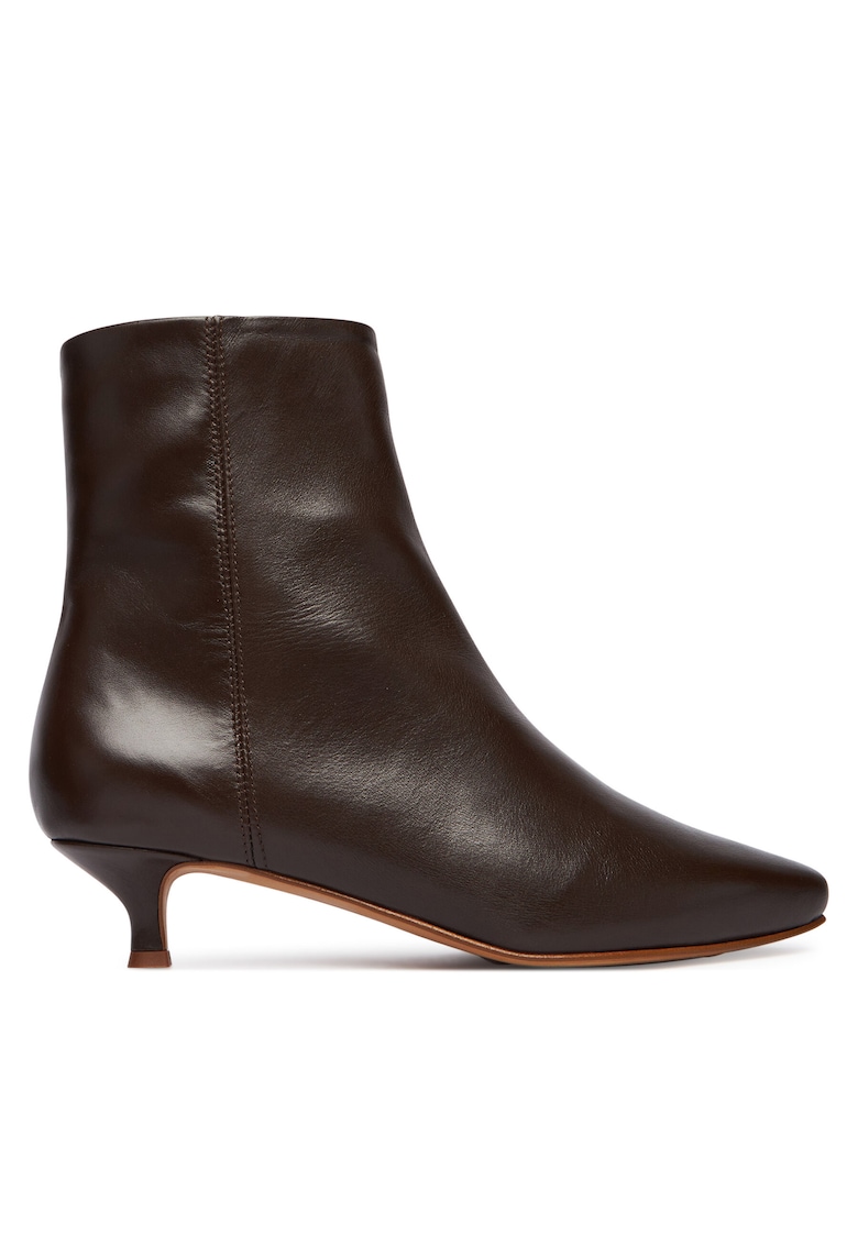 Botine dama Vivian - maro inchis - piele naturala