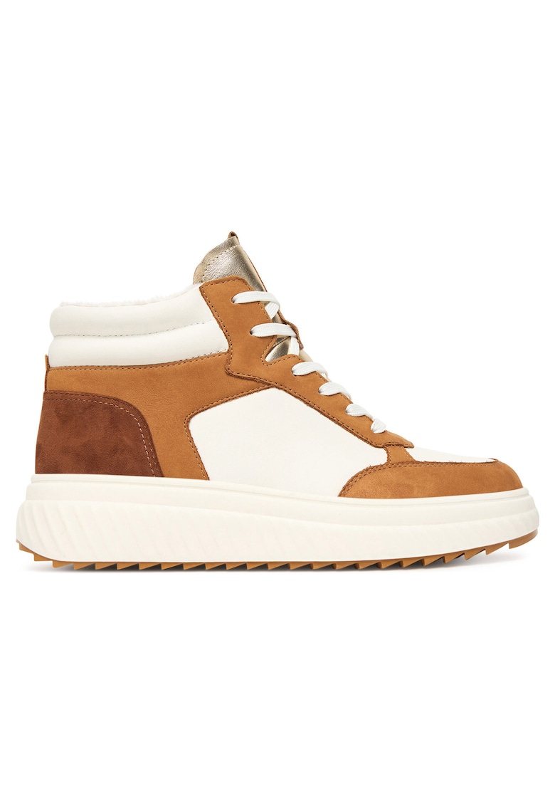 Tenisi dama Camel Comb 374 - piele naturala - maro/alb