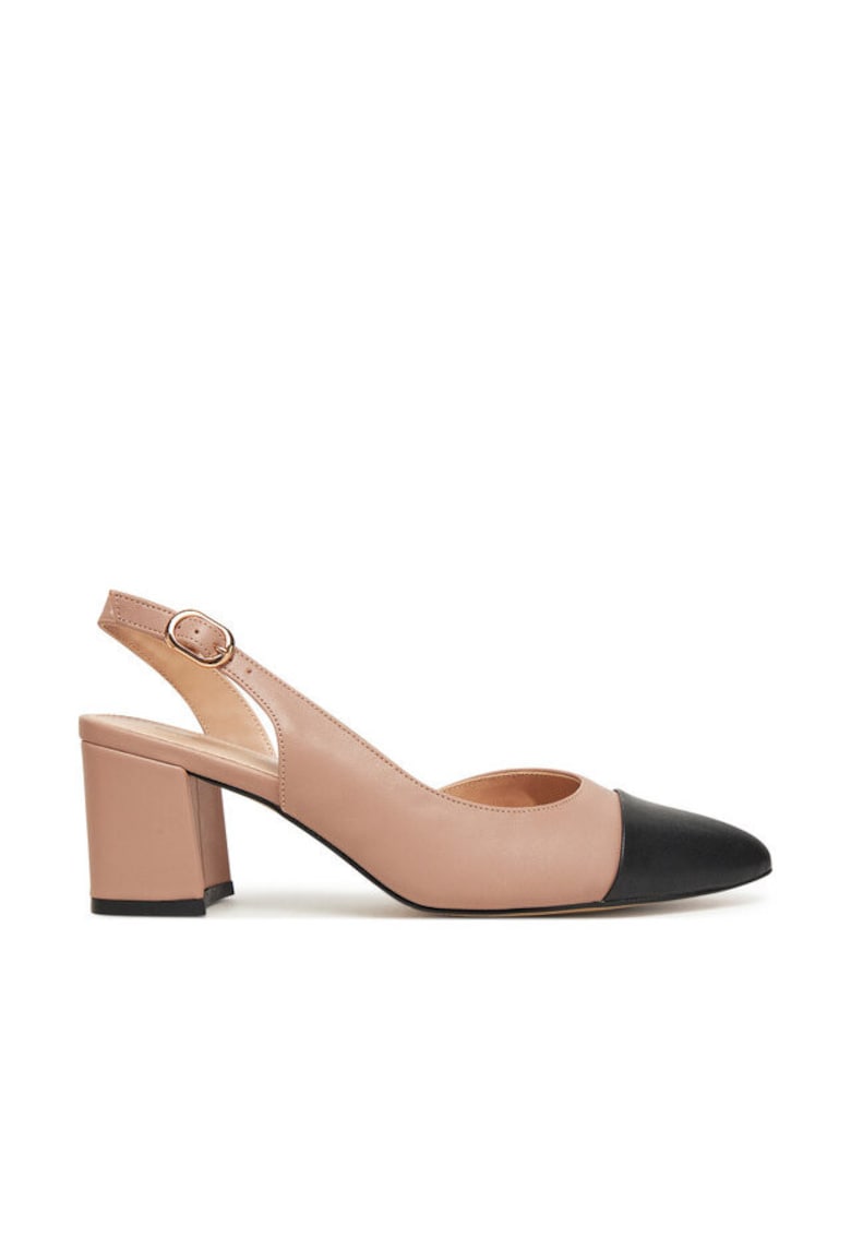 Sandale dama - RACHELLE - toc - roz - material sintetic