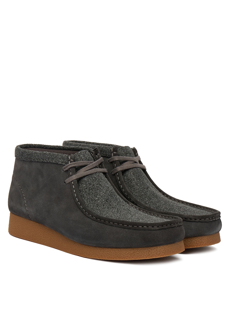 Clarks Ghete barbati - WallabeeEVO BT 26183 - piele naturala - gri inchis