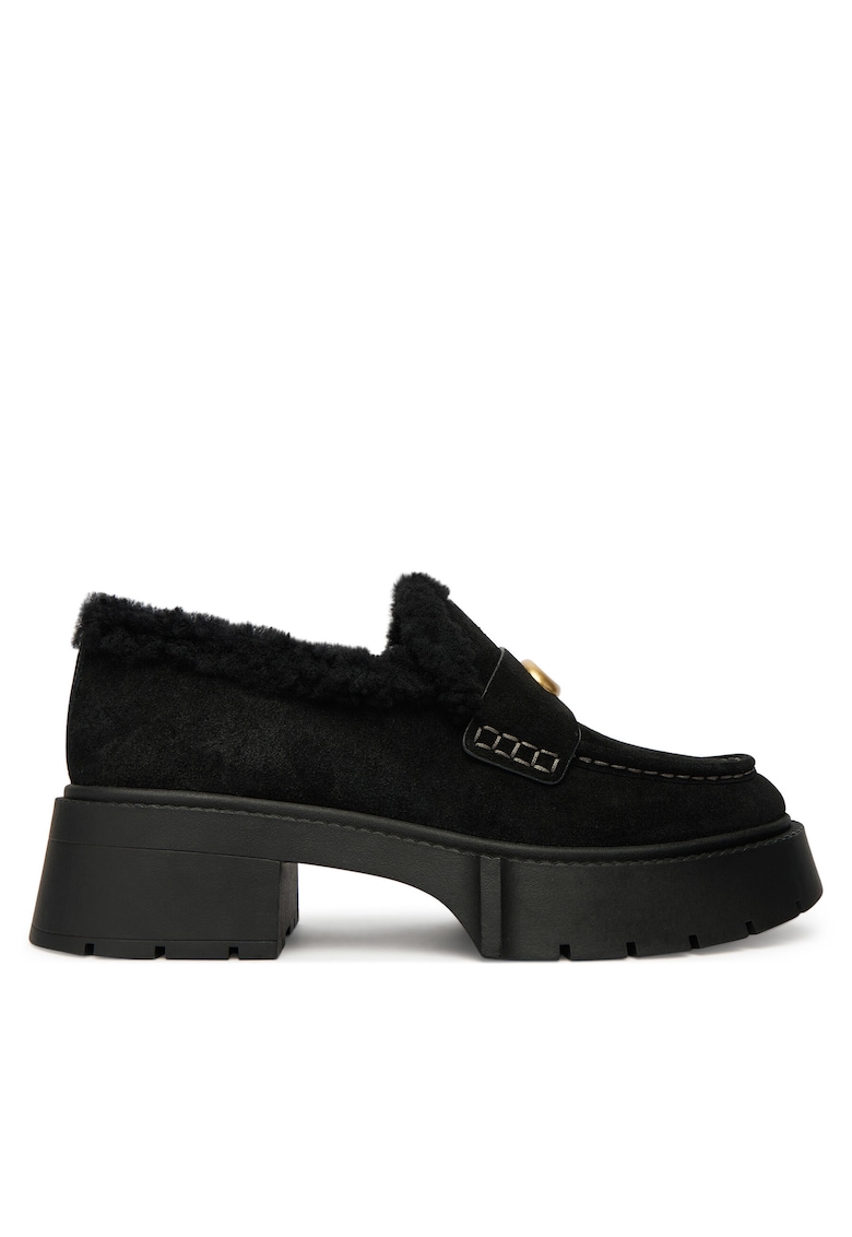 Mocasini dama - piele naturala - negru - CCH84