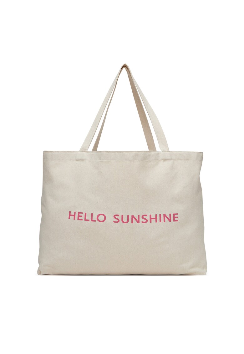 Geanta dama ecru - model MDS-C-005-03 - material textil - dimensiuni variate.