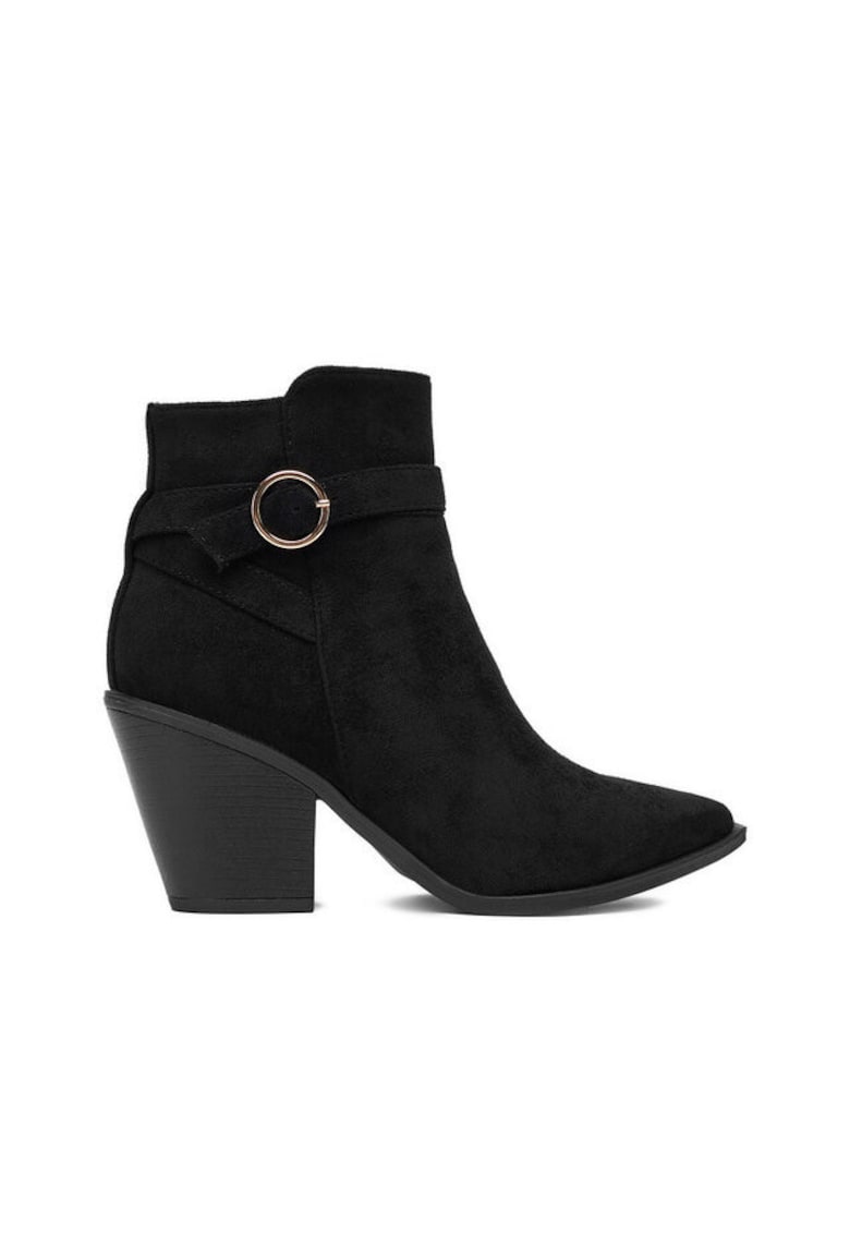 Botine dama 3030 - Textil - Negru