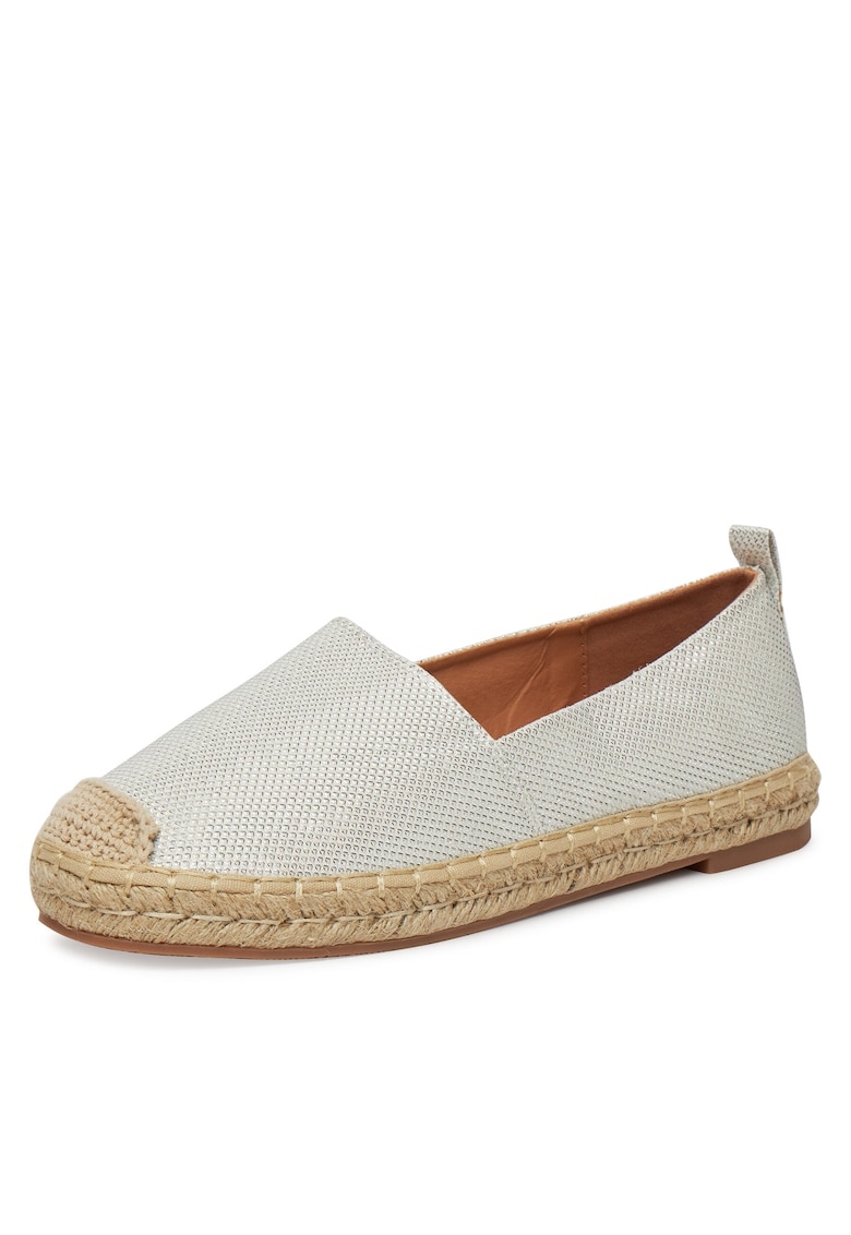 Espadrile dama - textil - Alb/Bej