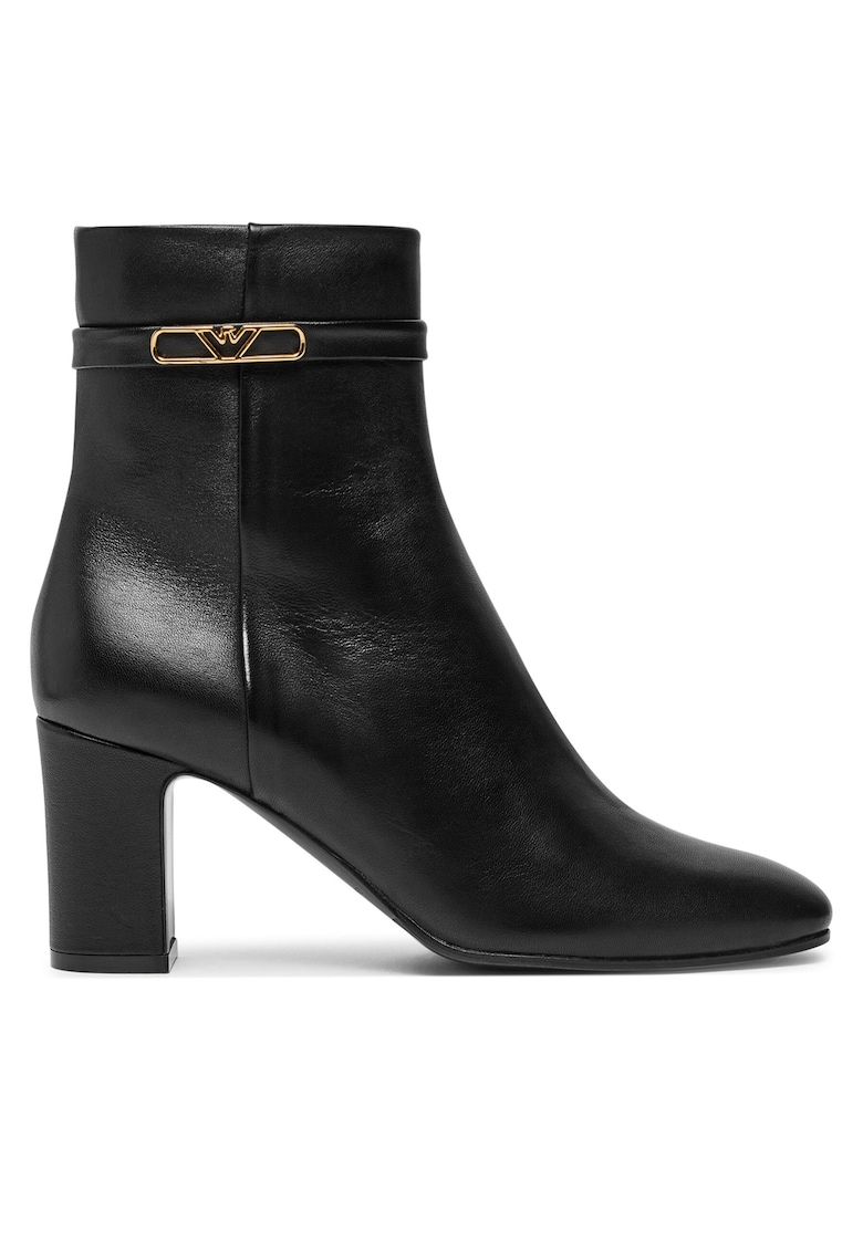 Botine femei - piele naturala - negru -